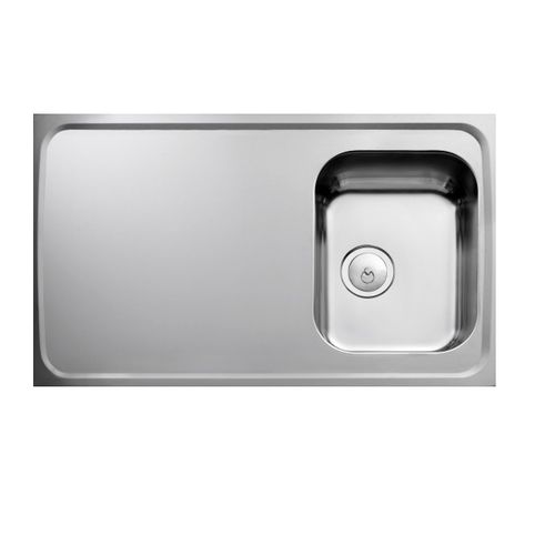 Lavello a 1 vasca - ATLANTIC F : F08-P - Intra Teka - con gocciolatoio / in acciaio inossidabile / da incasso