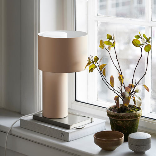 Lampada da tavolo - TANGENT - WOUD - in acciaio / in vetro / contemporanea