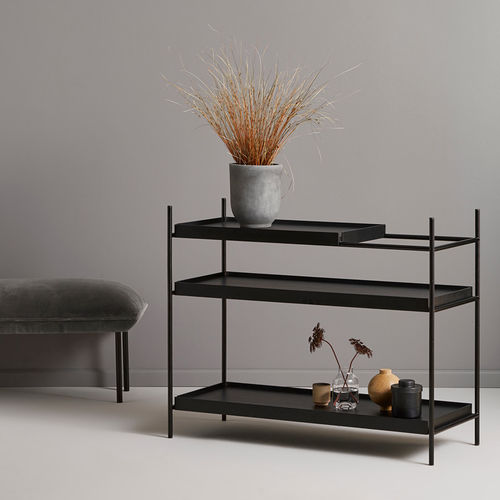 Scaffale modulare - TRAY - WOUD - basso / alto / contemporaneo