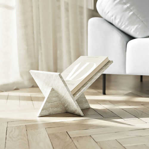 Portariviste contemporaneo - MOUNTAIN  - WOUD - per uso residenziale / in travertino / beige