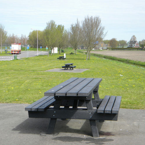 Tavolo da picnic contemporaneo - Lankhorst - in plastica riciclata / rettangolare / quadrato