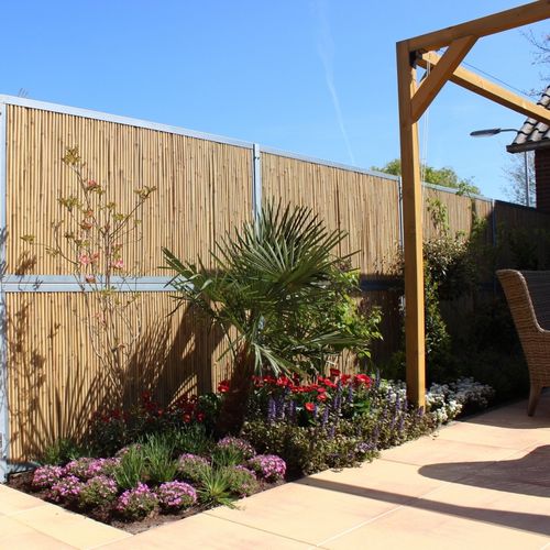 Barriera antirumore con pannelli modulari - BAMBOOWALL  - Kokosystems BV - in bambù / in acciaio galvanizzato / in acciaio