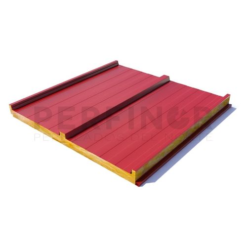 Pannello sandwich isolante per tetto - PERFINOR - bifacciale metallico / anima in lana minerale / ad alta resistenza
