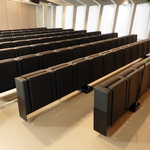 Poltrona per auditorium contemporanea - Carlo - Jezet Seating - in tessuto ignifugo / in faggio / in metallo