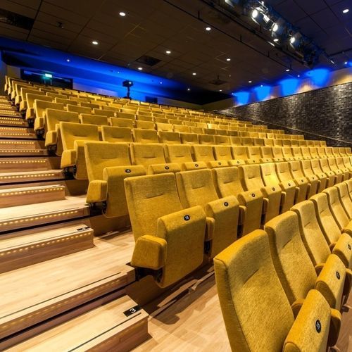 Poltrona per auditorium contemporanea - Plaza - Jezet Seating - in tessuto ignifugo / in faggio / in metallo