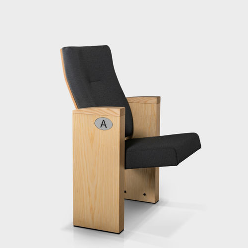 Sedia per auditorium contemporanea - Recto Boa - Jezet Seating - da interno / in tessuto ignifugo / con supporto in legno