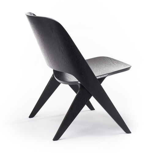 Poltrona contemporanea - LAVITTA LOUNGE - BLACK - Poiat | Furniture - in compensato stampato / in rovere / contract