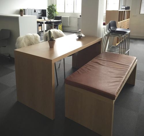 Panca contemporanea - HIGH CUBE - cube Design - in legno / in laminato