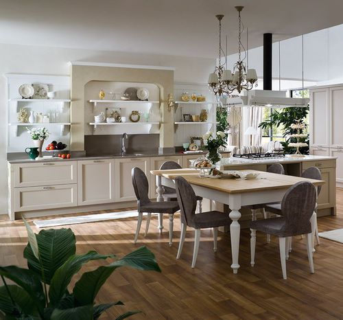 Cucina classica - ITALIAN MOOD - Callesella - in legno / con isola / con impugnature