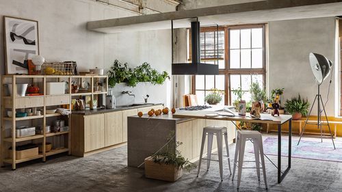 Cucina contemporanea - FLY - BOLOGNA - Callesella - in legno / con isola / senza maniglie