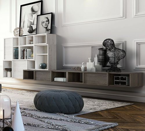 Parete attrezzata per soggiorno contemporanea - MILAN 2019 - Callesella - in legno