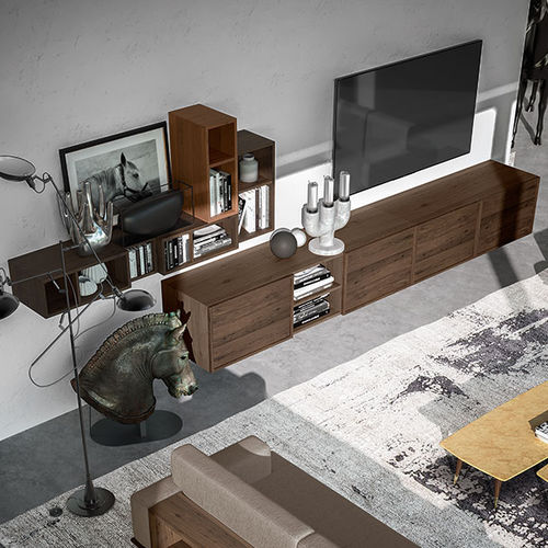 Parete attrezzata TV contemporaneo - LONDON 2021 - Callesella - in rovere
