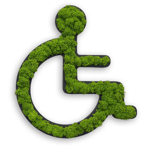 Quadro vegetale in muschio - WHEELCHAIR - FlowerArt GmbH - naturale / da interno / pittogramma