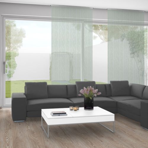 Tendina voile a righe - TINY 3469 - ado goldkante - in poliestere / lavabile / trasparente