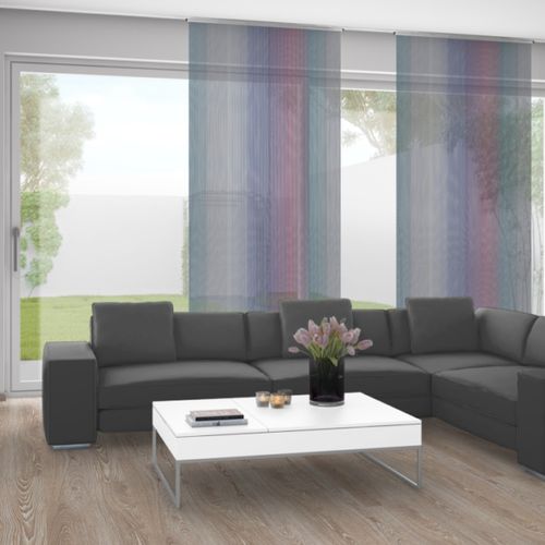 Tendina voile a righe - LIMITS 3452 - ado goldkante - in poliestere / lavabile / trasparente