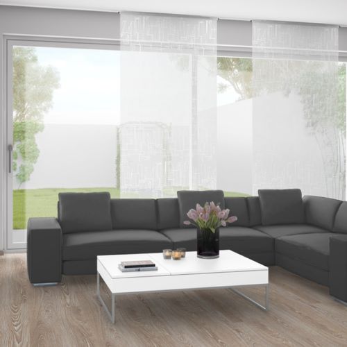 Tendina voile a motivi - ADVENTURE 9905 / 110 - ado goldkante - in poliestere / lavabile / trasparente