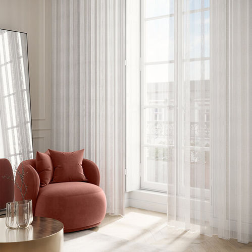 Tendina voile a righe - KIRK FR RE - ado goldkante - in poliestere / lavabile / trasparente
