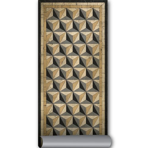 Tappeto contemporaneo - WABI SABI BASB-AN - BEIJA FLOR - geometrico / in vinile / rettangolare