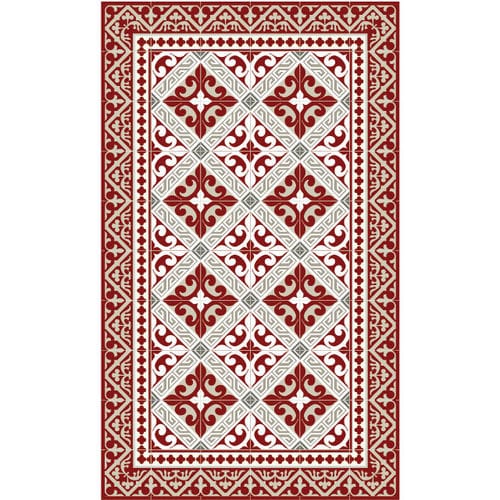 Tappeto contemporaneo - FLOR DE LIS- L6 - BEIJA FLOR - a motivi / in vinile / rettangolare