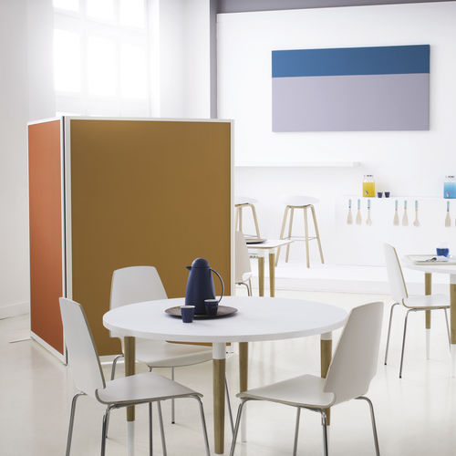 Divisorio per ufficio a pavimento - STANDARD ALUSCREEN - myO - in tessuto / in policarbonato / in alluminio