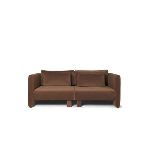 Divano modulare - Dase - Ferm Living - design / in velluto / in legno