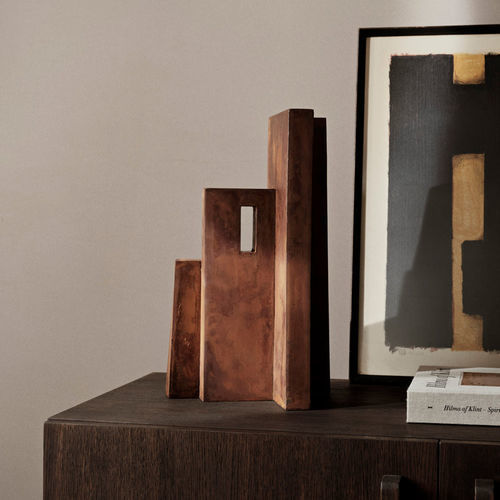 Scultura in metallo verniciato - Aperture - Ferm Living - da appoggio / rossa / architettura