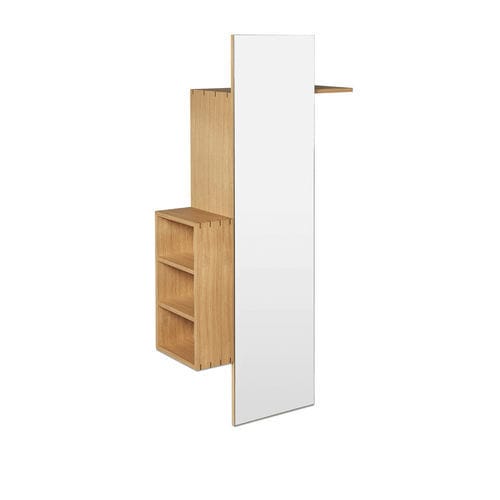 Mobile da ingresso contemporaneo - Bon - Ferm Living - a muro / in rovere / con contenitore