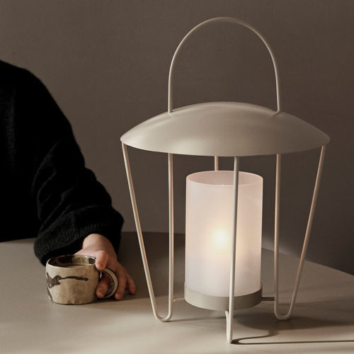 Lanterna contemporanea - Abri - Ferm Living - in vetro / in acciaio inossidabile / altre sorgenti luminose