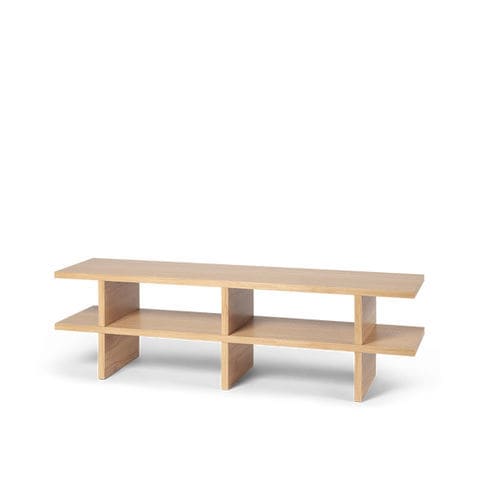 Panca contemporanea - Kona - Ferm Living - in rovere / senza braccioli / con contenitore