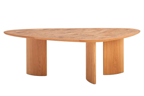 Tavolo contemporaneo - ZONTO - SIKALINDI - in legno / in legno massiccio / triangolare