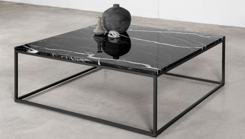 Tavolino basso contemporaneo - TOPIC - MASIS - in legno / in marmo / con supporto in metallo laccato