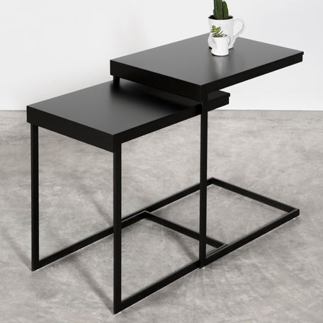 Tavolino estraibile contemporaneo - CLIP - MASIS - in legno / in metallo cromato / rettangolare