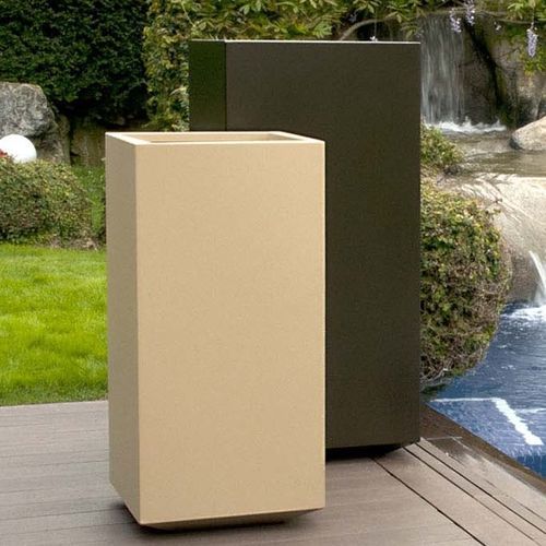 Vaso da giardino in acciaio inossidabile - TOWER  - Fesfoc - da appoggio / quadrato / per uso residenziale