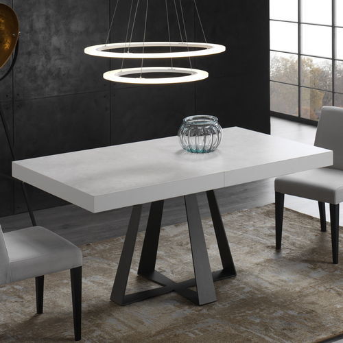 Tavolo da pranzo contemporaneo - CROSS - Indesan - in legno / in vetro / in ceramica