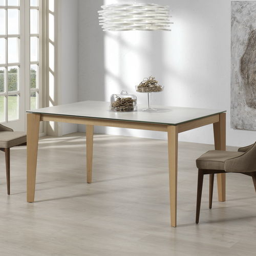 Tavolo da pranzo contemporaneo - GEO - Indesan - in legno / in vetro / in ceramica