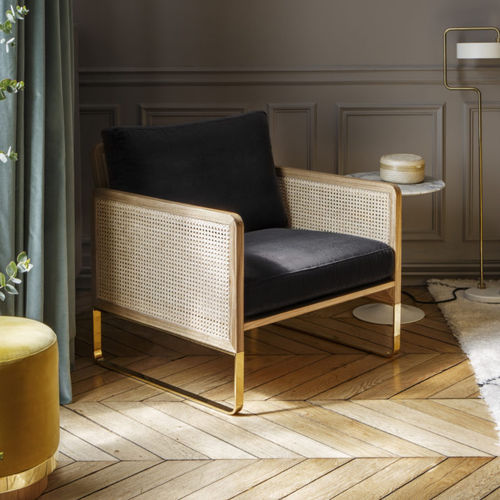 Poltrona contemporanea - CANE - Red Edition - in rovere / in rattan / in frassino