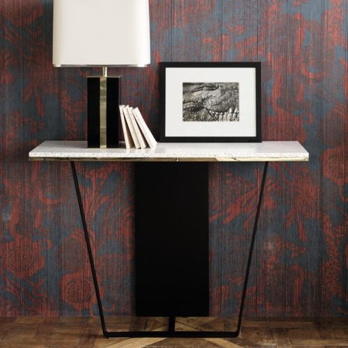 Consolle contemporanea - HORIZON - Red Edition - in marmo / in pietra naturale / in terrazzo