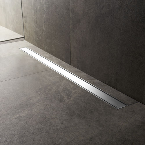 Canaletta per doccia in vetro - MLC 500 / EDM1 500-30 - ESS Easy Drain - in acciaio inossidabile spazzolato / ad alta resistenza