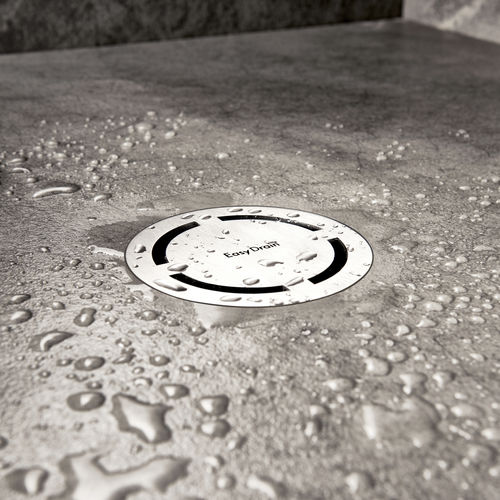 Scarico per doccia in acciaio inossidabile spazzolato - AQUA ROUND - ESS Easy Drain