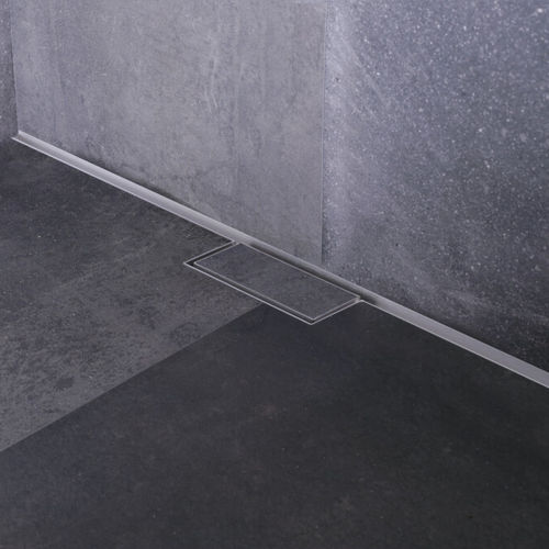 Canaletta per doccia in acciaio inossidabile spazzolato - WALL - ESS Easy Drain - ad alta resistenza