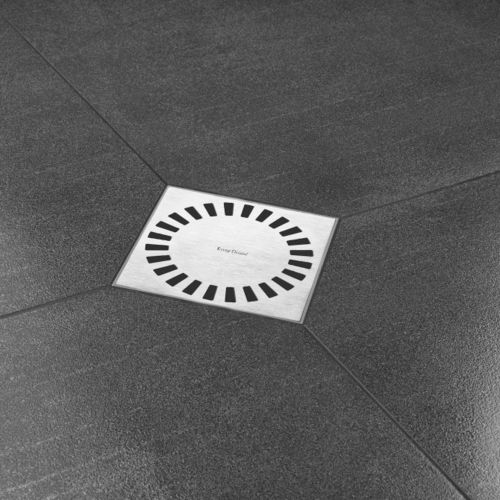 Scarico per doccia in acciaio inossidabile spazzolato - AQUA COMPACT - ESS Easy Drain