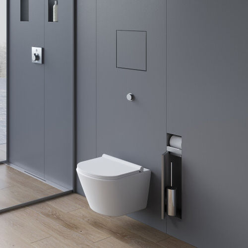 Portascopino per WC in acciaio inossidabile - TCL-9 - ESS Easy Drain - da incasso / per hotel