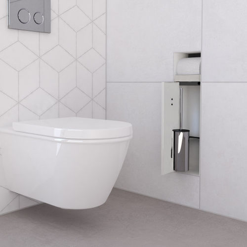 Portascopino per WC in acciaio inossidabile - TCL-9-W - ESS Easy Drain - da incasso / per hotel