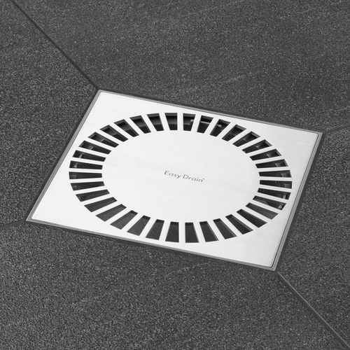 Scarico per doccia in acciaio inossidabile spazzolato - AQUABW-15X15 - ESS Easy Drain
