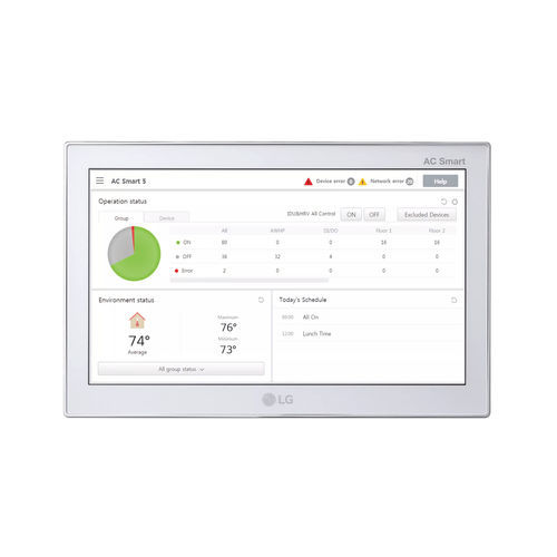 Touch screen per sistema domotico - AC SMART - LG HVAC - per sistema di ventilazione / a muro / intelligente