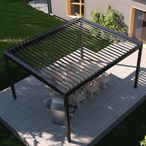 Pergola autoportante - Comfort  - Pirnar - addossata / in alluminio / a lamelle orientabili