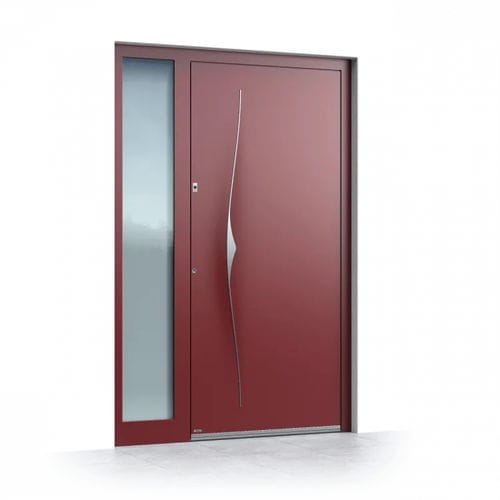 Porta in alluminio - Premium 6017CC - Pirnar - d'ingresso / in acciaio inossidabile / battente