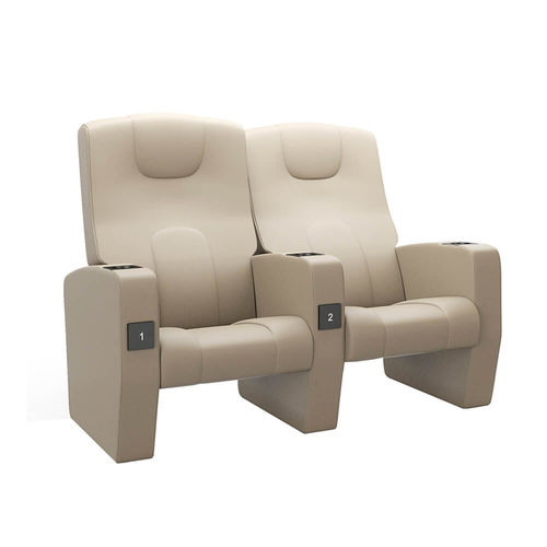 Poltrona per cinema in tessuto - LUCCA - Quinette Gallay - contract / grigia / beige