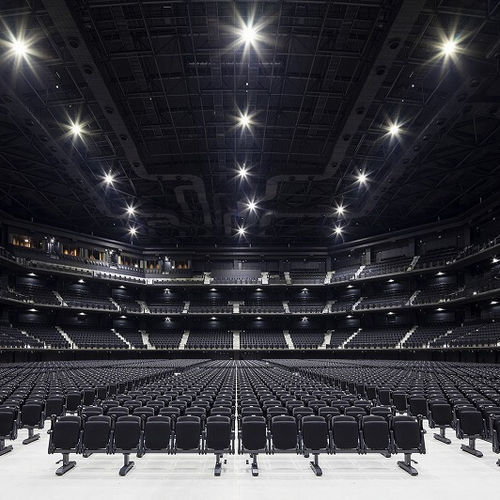 Sedia per auditorium contemporanea - K-ROLL system - Quinette Gallay - da interno / in tessuto / con supporto in metallo