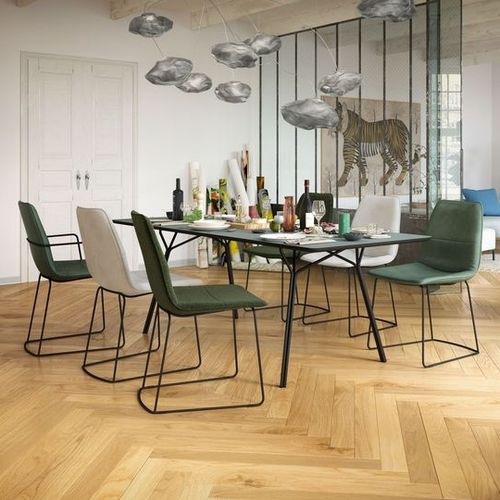 Sedia da pranzo contemporanea - 117 - freistil - da interno / in tessuto / in pelle